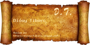 Diósy Tiborc névjegykártya